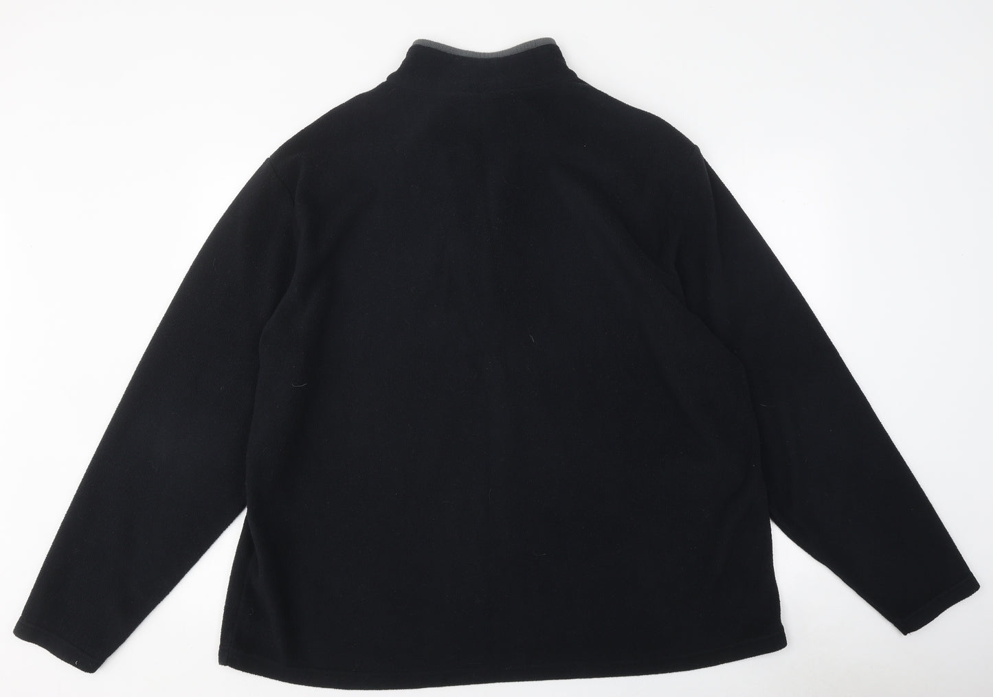 JCM Sports Mens Black High Neck Polyester Pullover Jumper Size XL