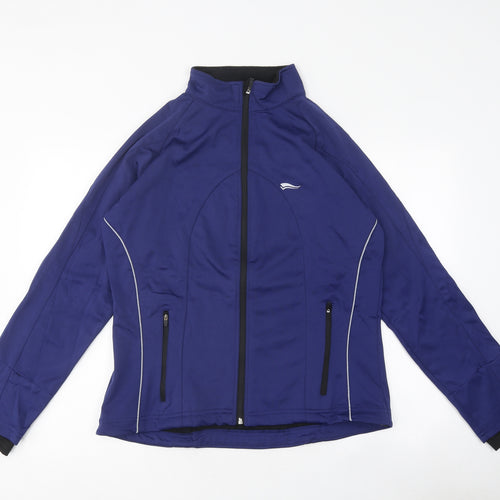 Crivit Womens Blue Rain Coat Coat Size L Zip