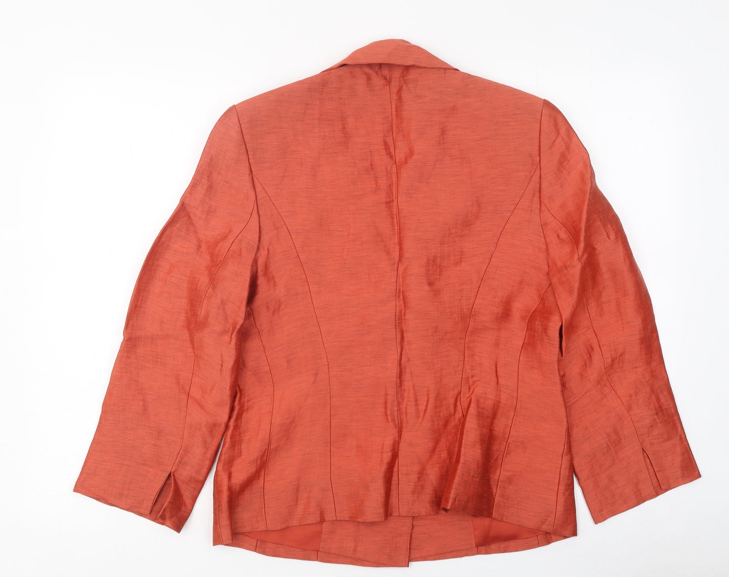 ALEX&CO Womens Orange Jacket Blazer Size 10 Button