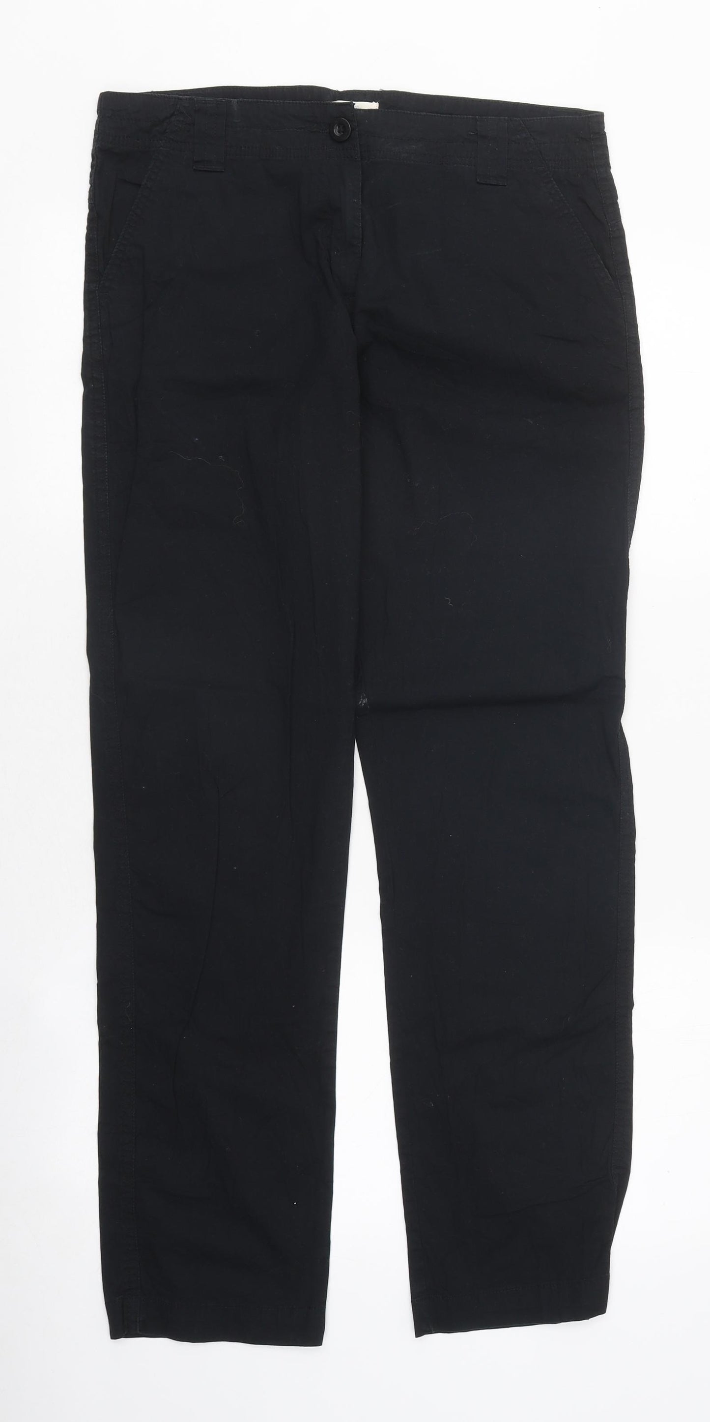 Mountain Warehouse Womens Black Polyester Trousers Size 12 L35 in Regular Zip