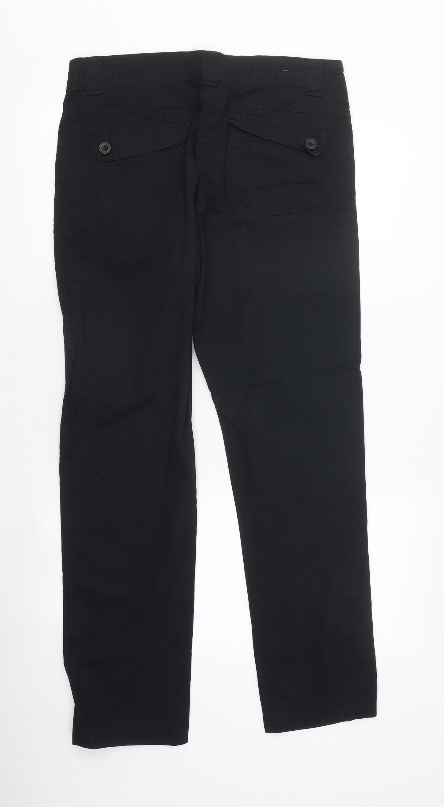 Mountain Warehouse Womens Black Polyester Trousers Size 12 L35 in Regular Zip
