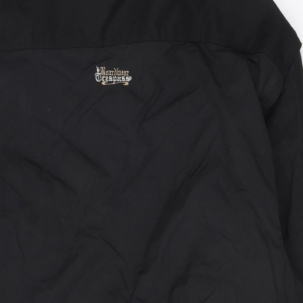 Trespass Mens Black Puffer Jacket Coat Size XL Zip
