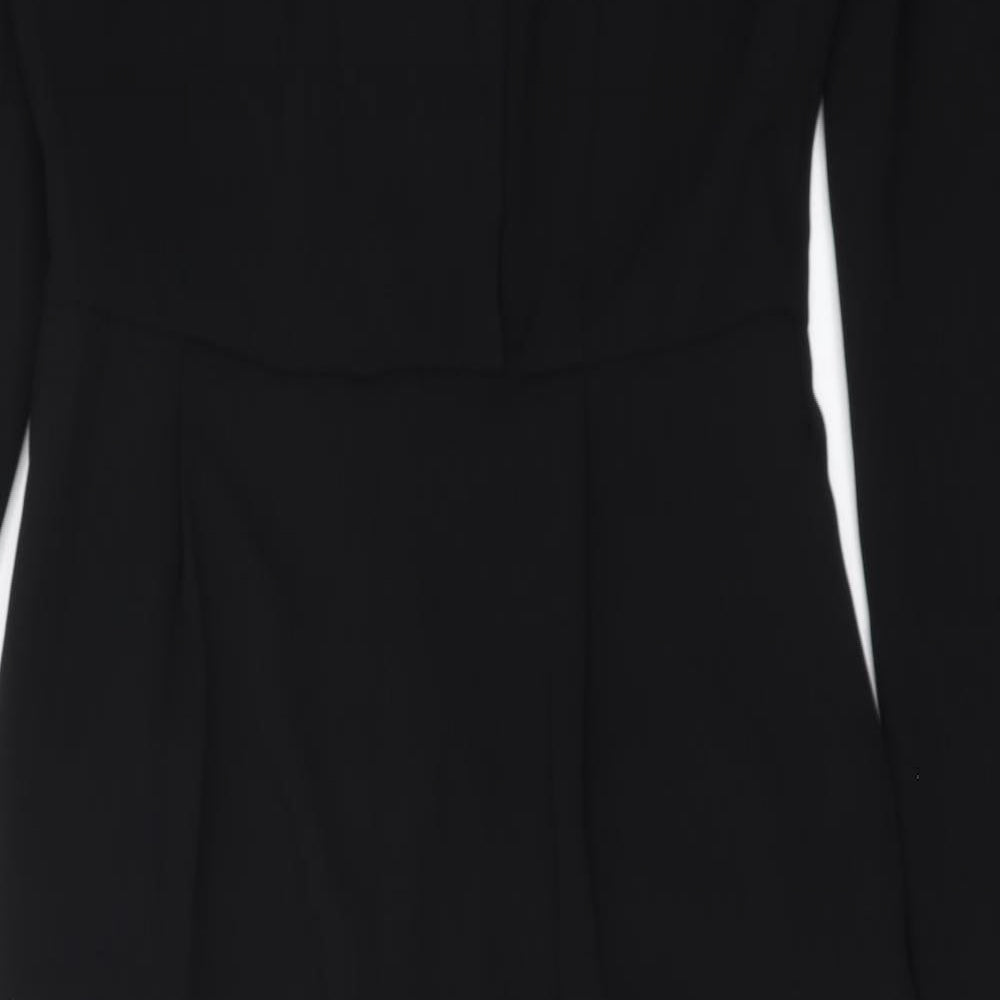 H&M Womens Black Polyester Jumpsuit One-Piece Size 12 L37 in Zip