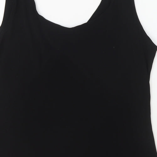Gina Bacconi Womens Black Polyester Camisole T-Shirt Size 20 V-Neck