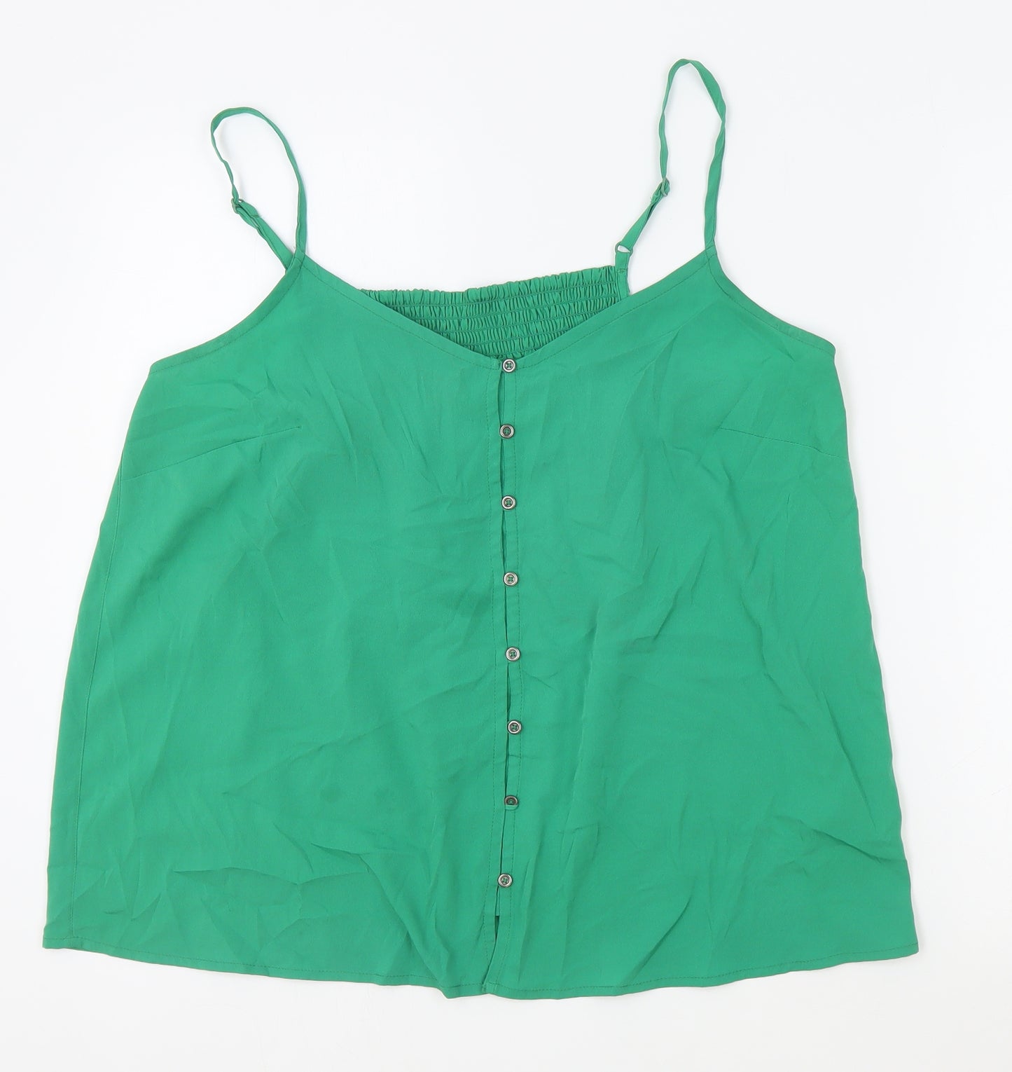 George Womens Green Polyester Camisole Tank Size 16 V-Neck