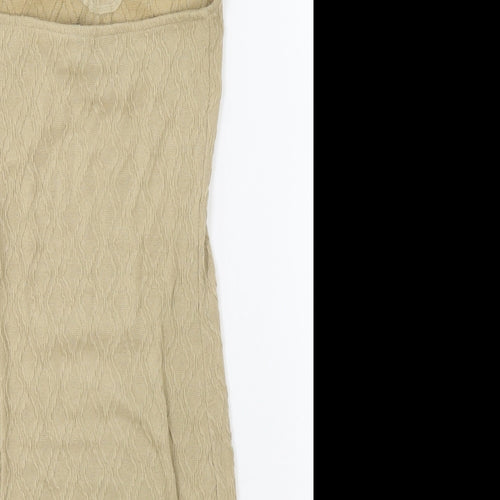 Divided Womens Beige Polyester Bodycon Size S Halter