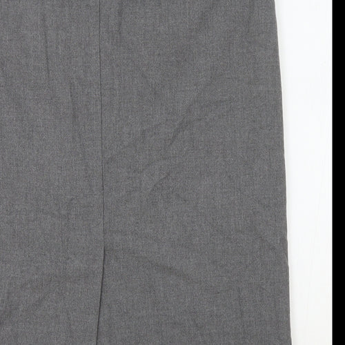 Per Una Womens Grey Polyester Straight & Pencil Skirt Size 14 Zip