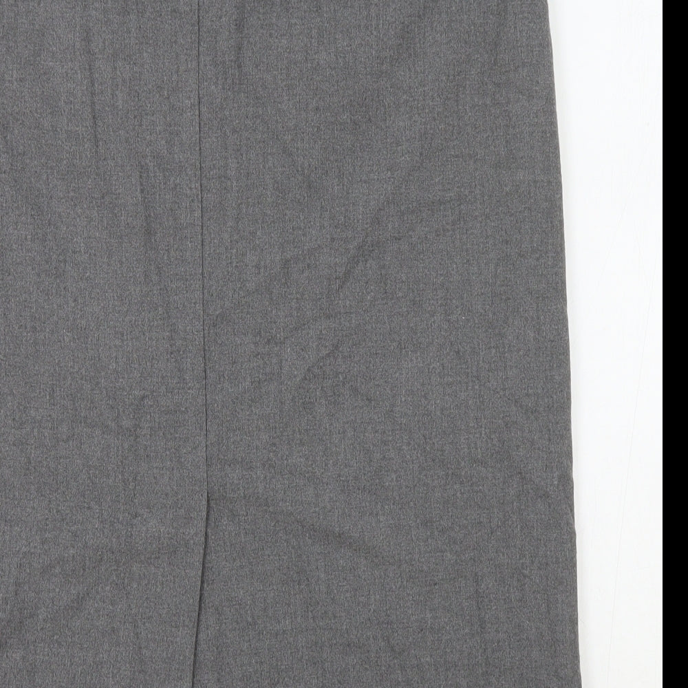 Per Una Womens Grey Polyester Straight & Pencil Skirt Size 14 Zip