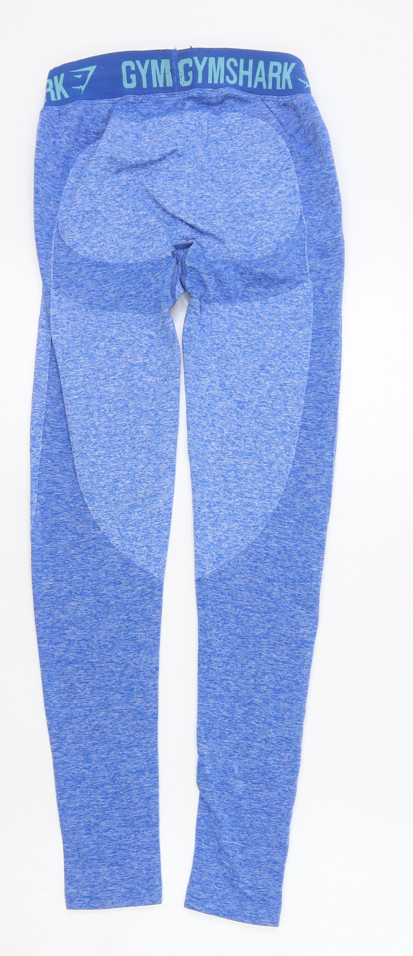 Gymshark Womens Blue Cotton Compression Leggings Size S L27 in Regular Pullover