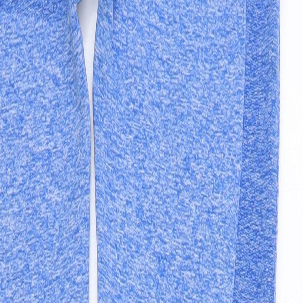 Gymshark Womens Blue Cotton Compression Leggings Size S L27 in Regular Pullover