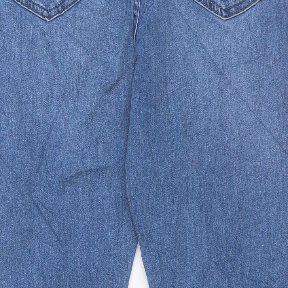 Marks and Spencer Womens Blue Cotton Skinny Jeans Size 20 L28 in Regular Button