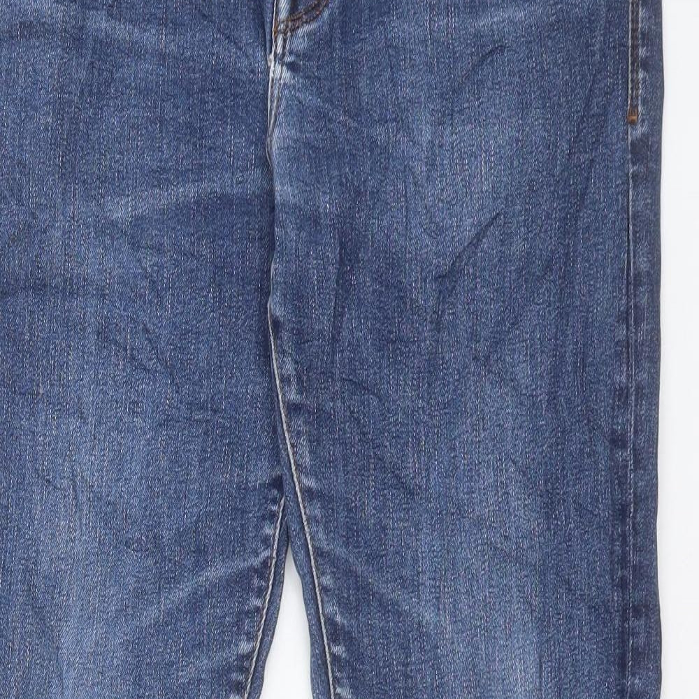 Selected Homme Mens Blue Cotton Straight Jeans Size 32 in L30 in Regular Button
