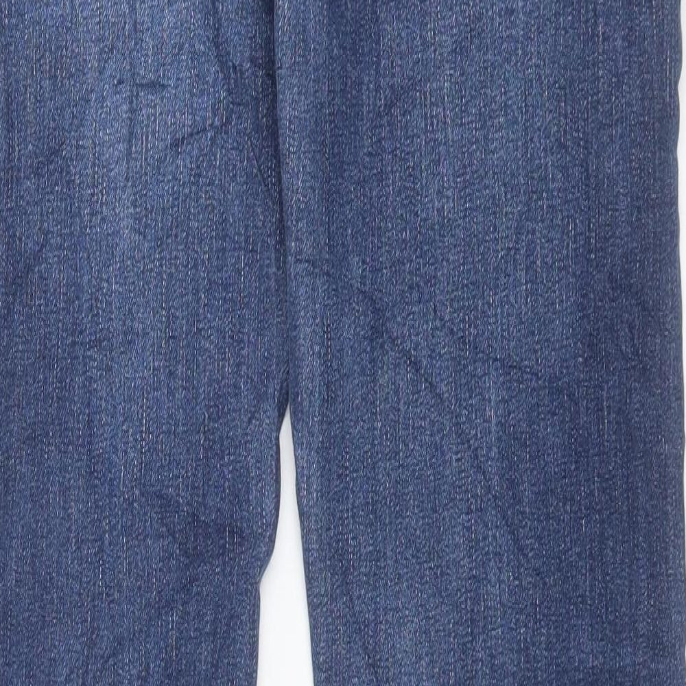 Selected Homme Mens Blue Cotton Straight Jeans Size 32 in L30 in Regular Button