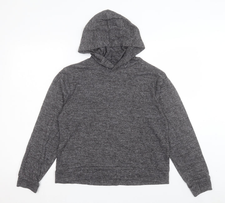 H&M Womens Grey Viscose Pullover Hoodie Size M Pullover