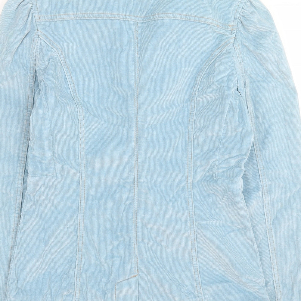 DNM Womens Blue Jacket Blazer Size 12 Button