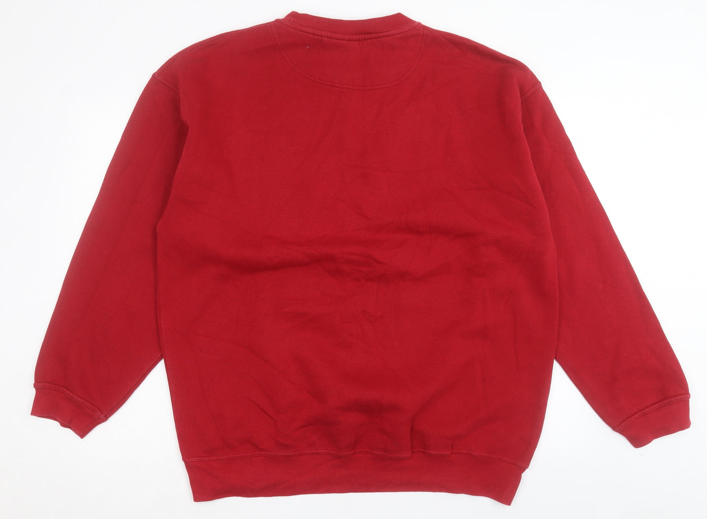 Donnay Mens Red Cotton Pullover Sweatshirt Size XL