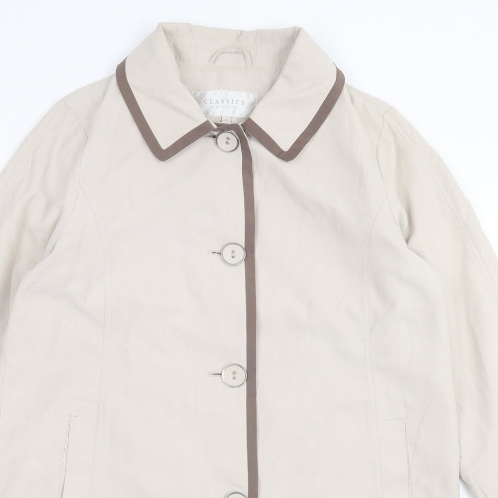 Debenhams Womens Ivory Jacket Size 12 Button
