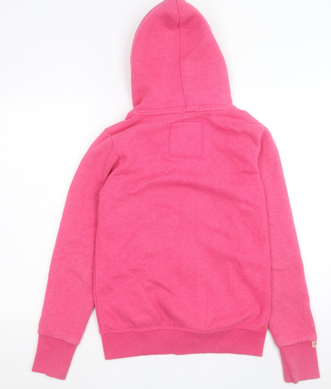 Superdry Womens Pink Cotton Full Zip Hoodie Size M Zip