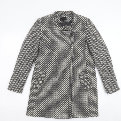 NEXT Womens Grey Geometric Jacket Size 8 Zip
