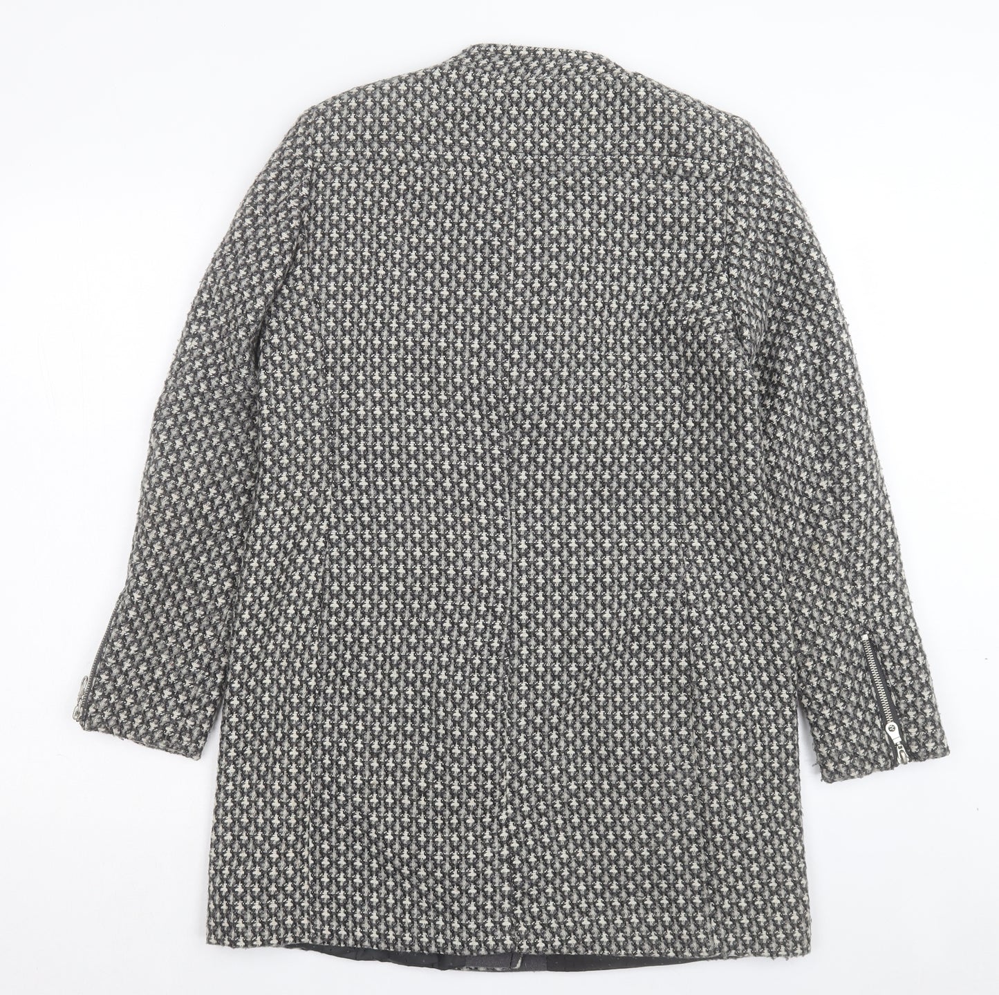 NEXT Womens Grey Geometric Jacket Size 8 Zip