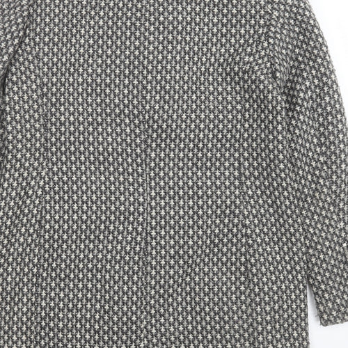 NEXT Womens Grey Geometric Jacket Size 8 Zip