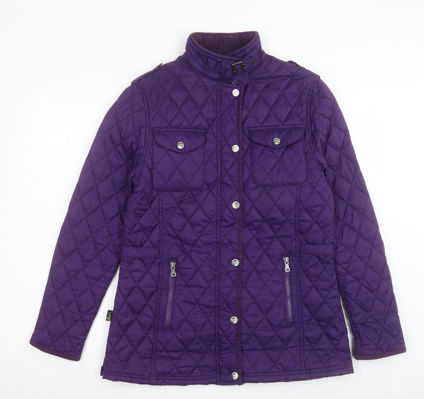Le Breve Womens Purple Quilted Jacket Size XL Zip