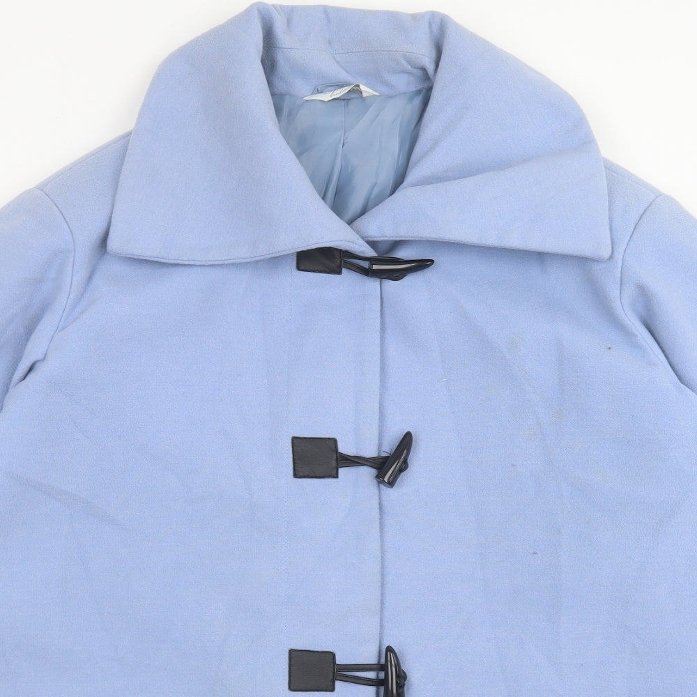 Special Collection Womens Blue Overcoat Coat Size 10 Button