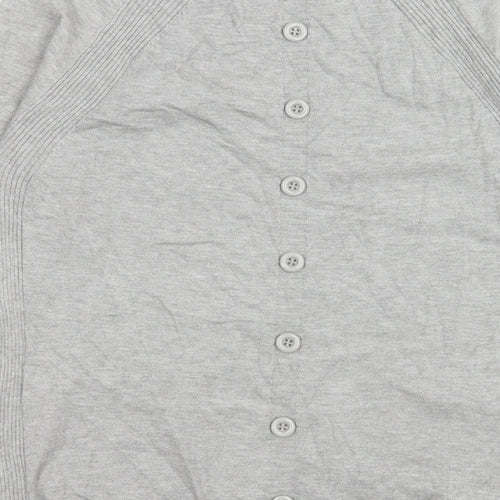 Mud Flowers Womens Grey Crew Neck Viscose Pullover Jumper Size S