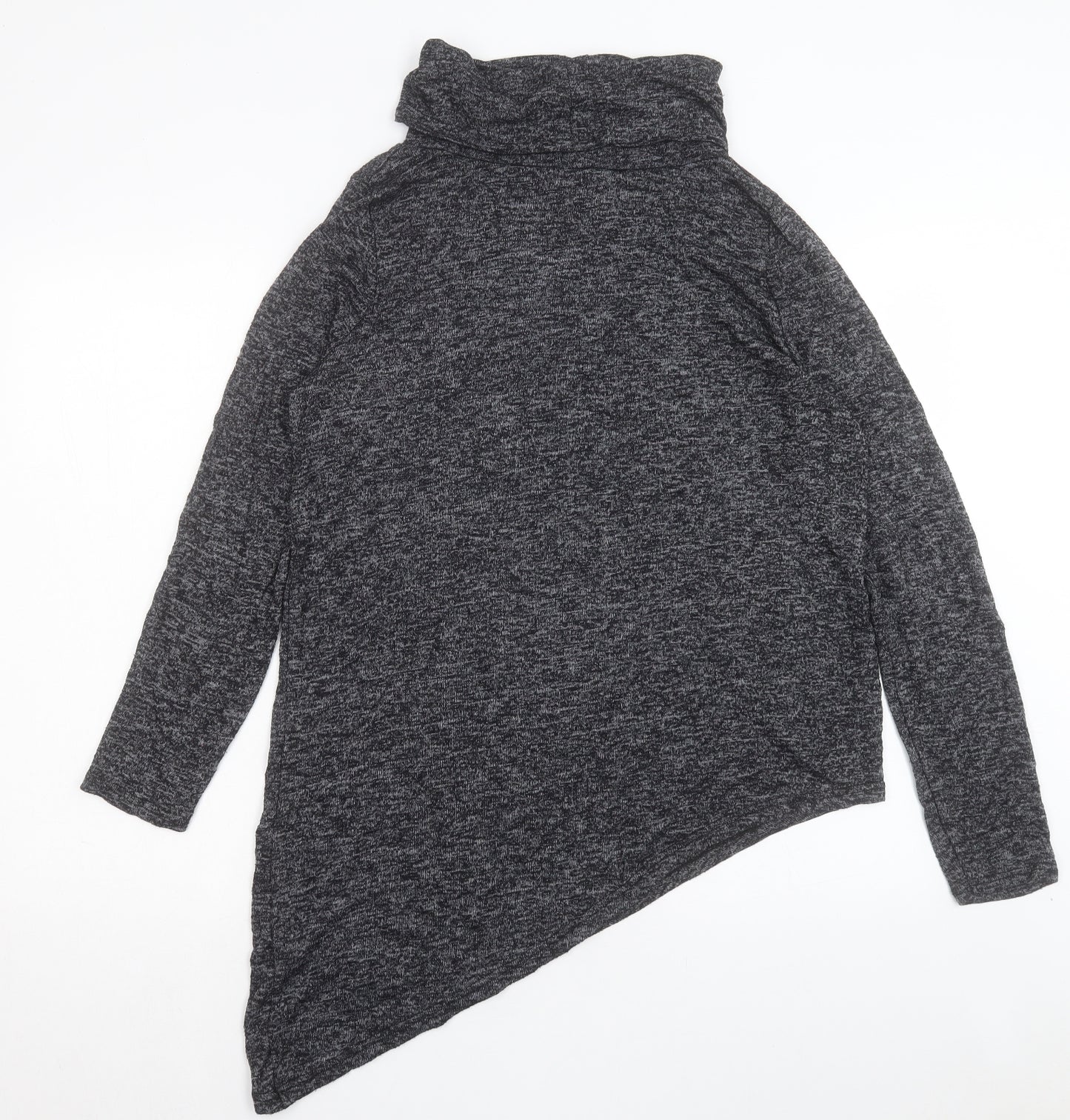 New Look Womens Grey Roll Neck Polyester Pullover Jumper Size 12