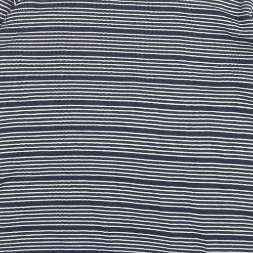 Chianti Womens Blue Crew Neck Striped Cotton Pullover Jumper Size XL