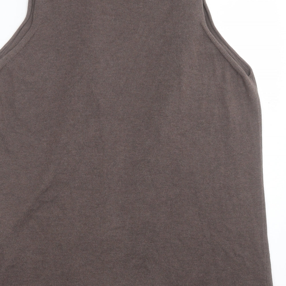 George Womens Brown V-Neck Polyester Cardigan Jumper Size 20
