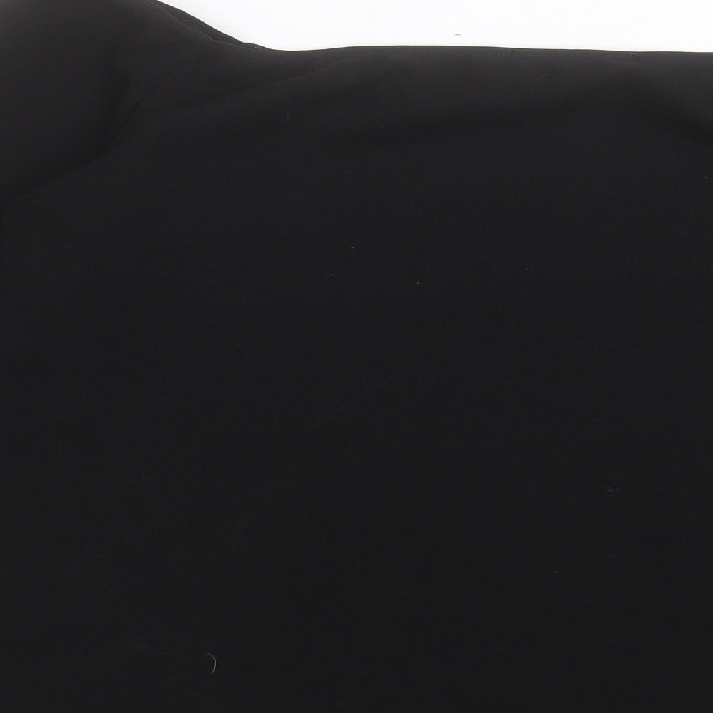 Simply Be Womens Black Polyester Basic T-Shirt Size 16 Off the Shoulder