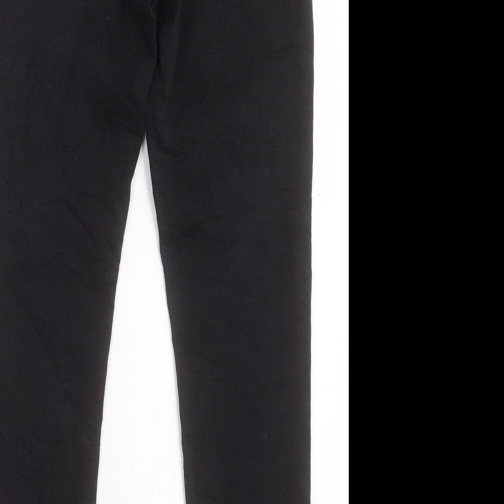 TU Womens Black Fair Isle Cotton Skinny Jeans Size 14 L28 in Regular Button
