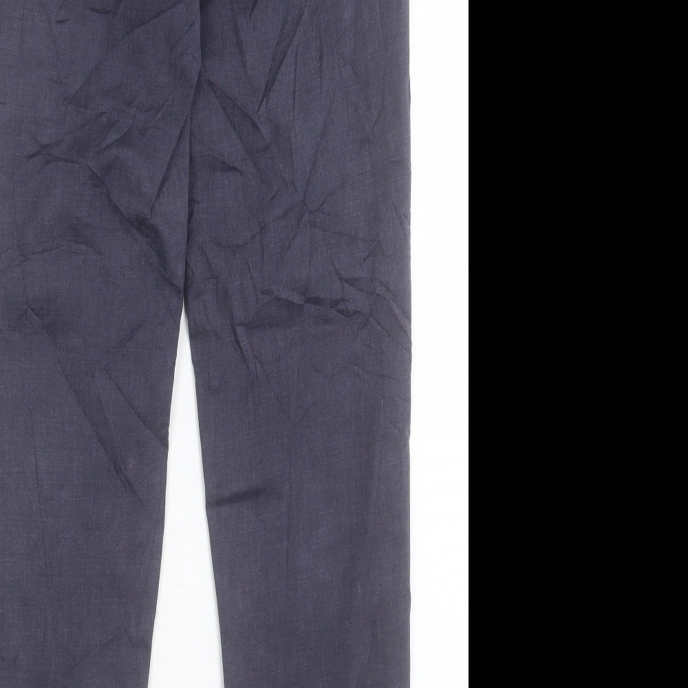 Marks and Spencer Womens Blue Cotton Straight Jeans Size 6 L28 in Regular Button