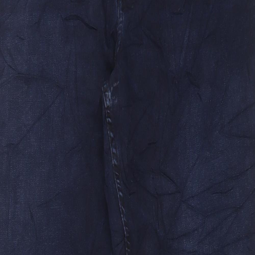 Marks and Spencer Womens Blue Cotton Skinny Jeans Size 16 L30 in Regular Button