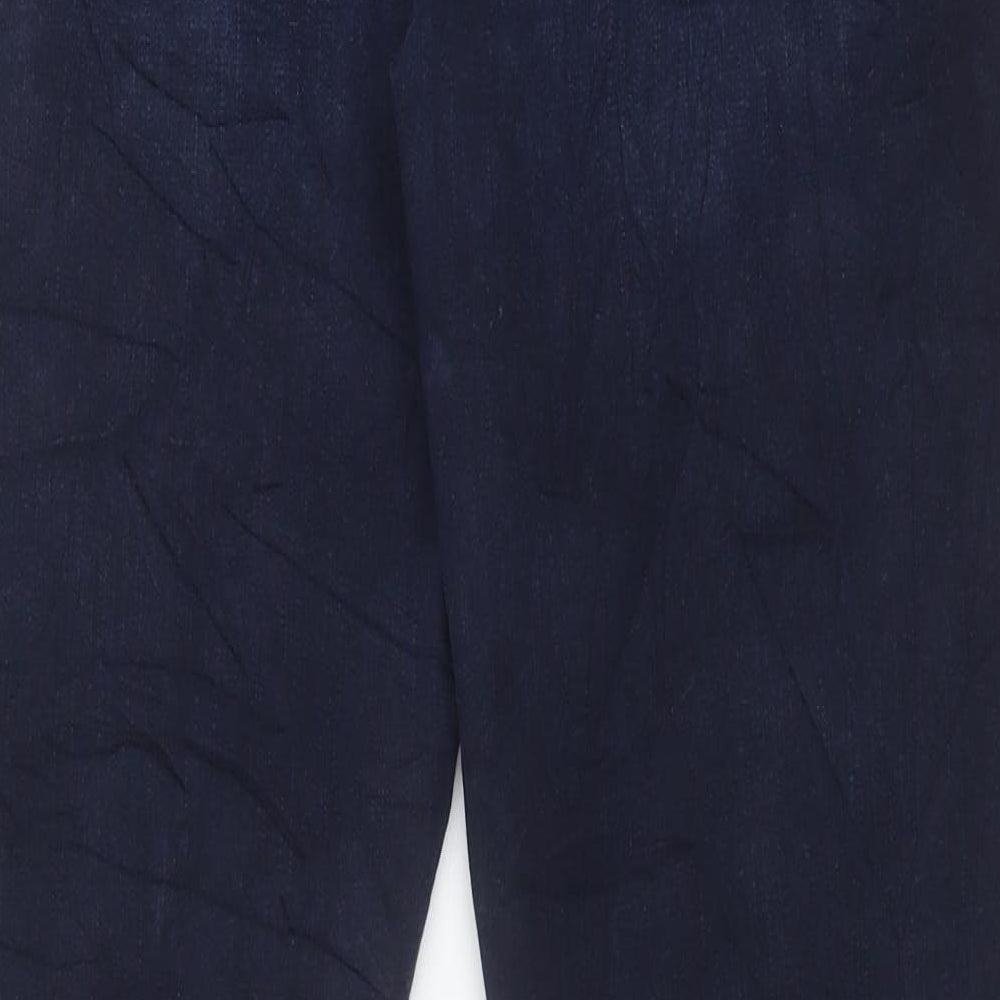 Marks and Spencer Womens Blue Cotton Skinny Jeans Size 16 L30 in Regular Button