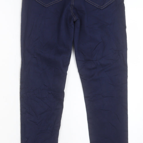 Marks and Spencer Womens Blue Cotton Jegging Trousers Size 12 L28 in Regular