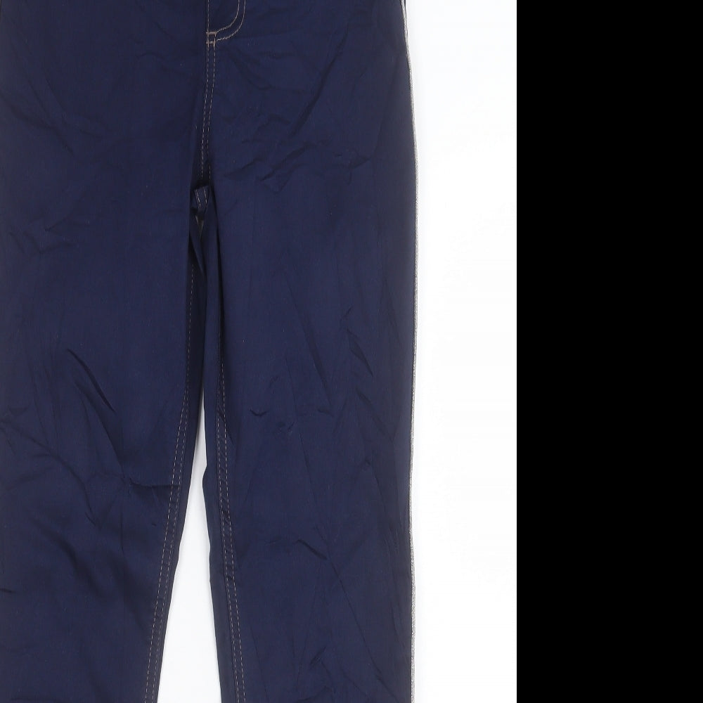 Marks and Spencer Womens Blue Cotton Jegging Trousers Size 12 L28 in Regular