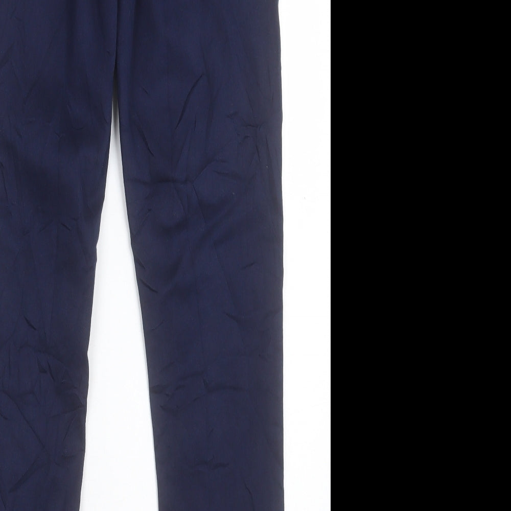 Marks and Spencer Womens Blue Cotton Jegging Trousers Size 12 L28 in Regular