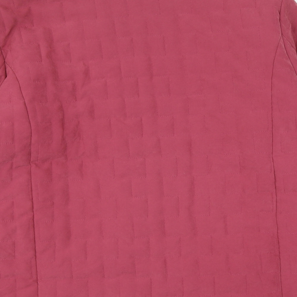 Tigi Womens Pink Jacket Coat Size 22 Zip