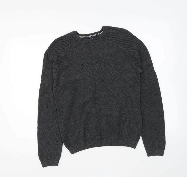 NEXT Boys Grey Round Neck Cotton Pullover Jumper Size 14 Years Pullover