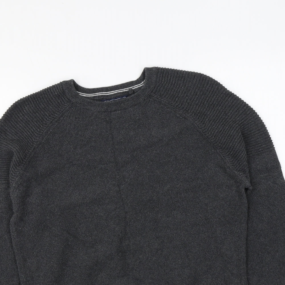 NEXT Boys Grey Round Neck Cotton Pullover Jumper Size 14 Years Pullover