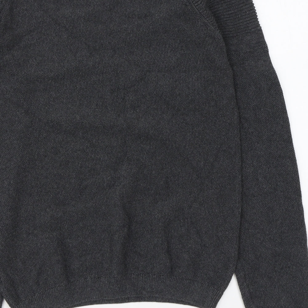 NEXT Boys Grey Round Neck Cotton Pullover Jumper Size 14 Years Pullover
