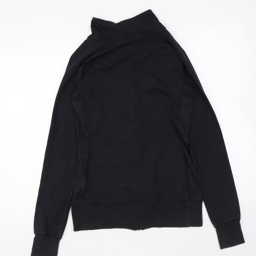 Nike Womens Black Cotton Full Zip Sweatshirt Size S Zip
