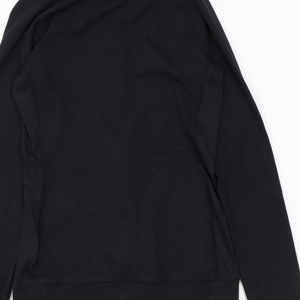 Nike Womens Black Cotton Full Zip Sweatshirt Size S Zip
