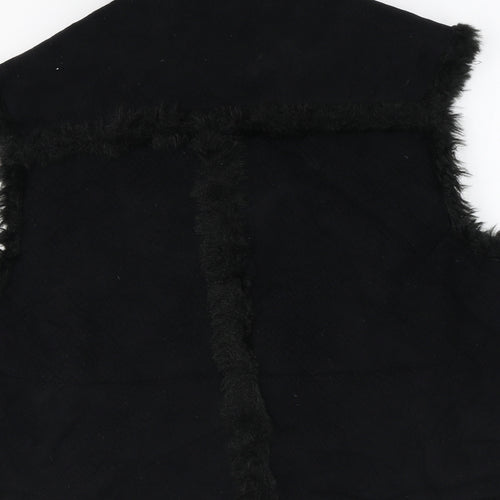 Preworn Womens Black Gilet Jacket Size 4 Zip