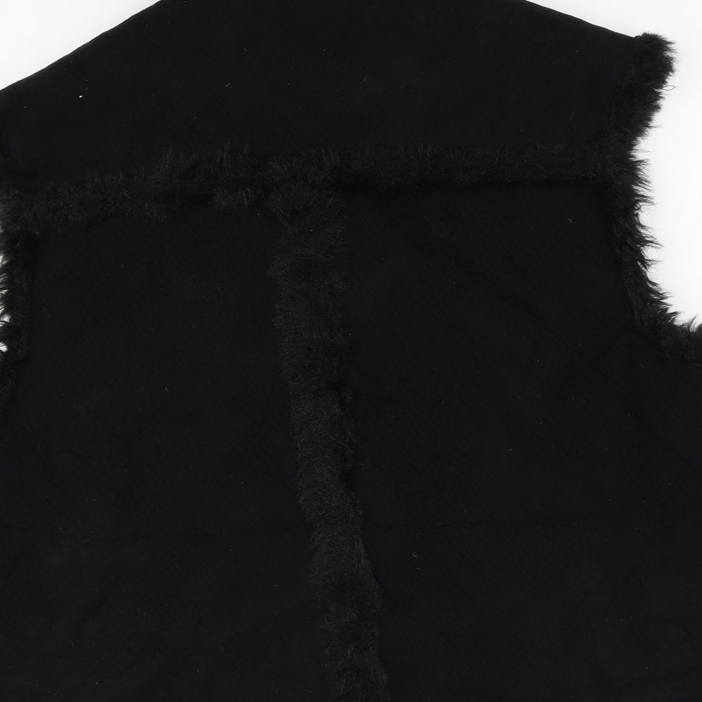 Preworn Womens Black Gilet Jacket Size 4 Zip