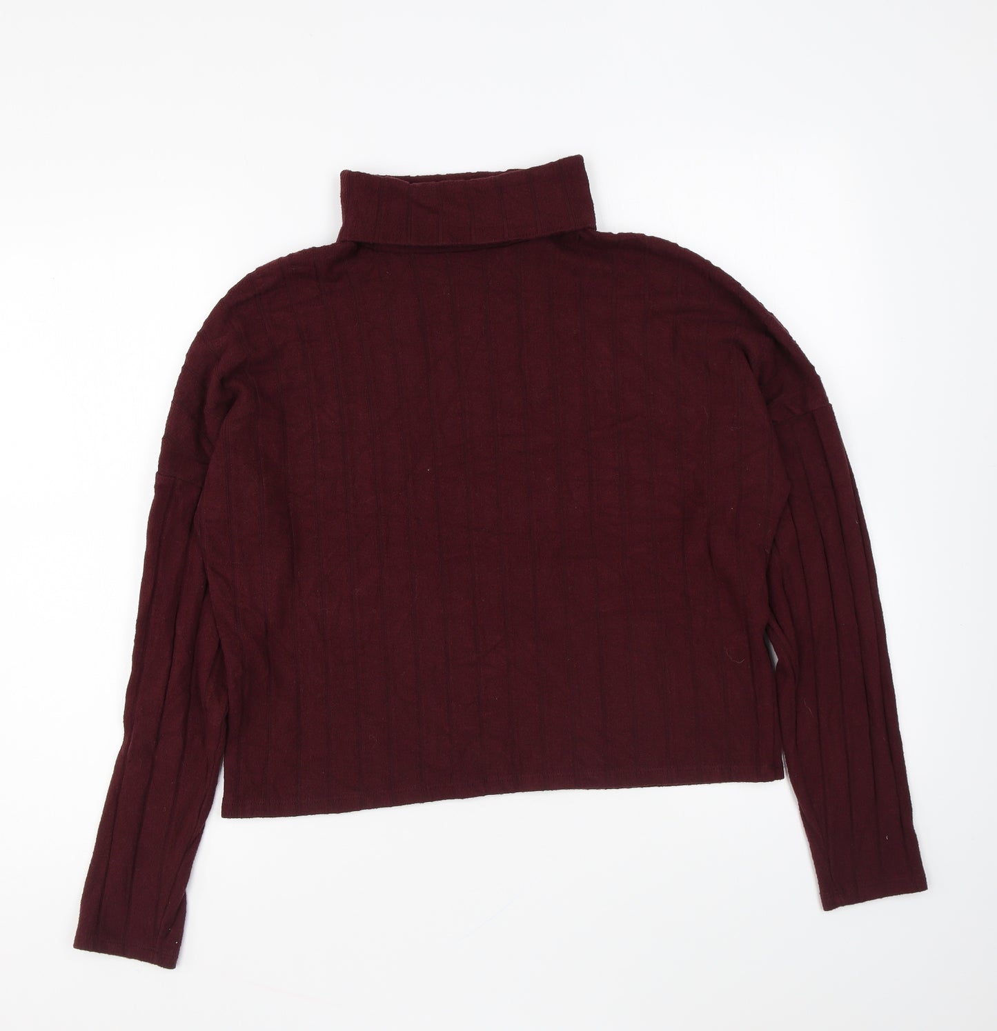 New Look Womens Purple Roll Neck Viscose Pullover Jumper Size M - `