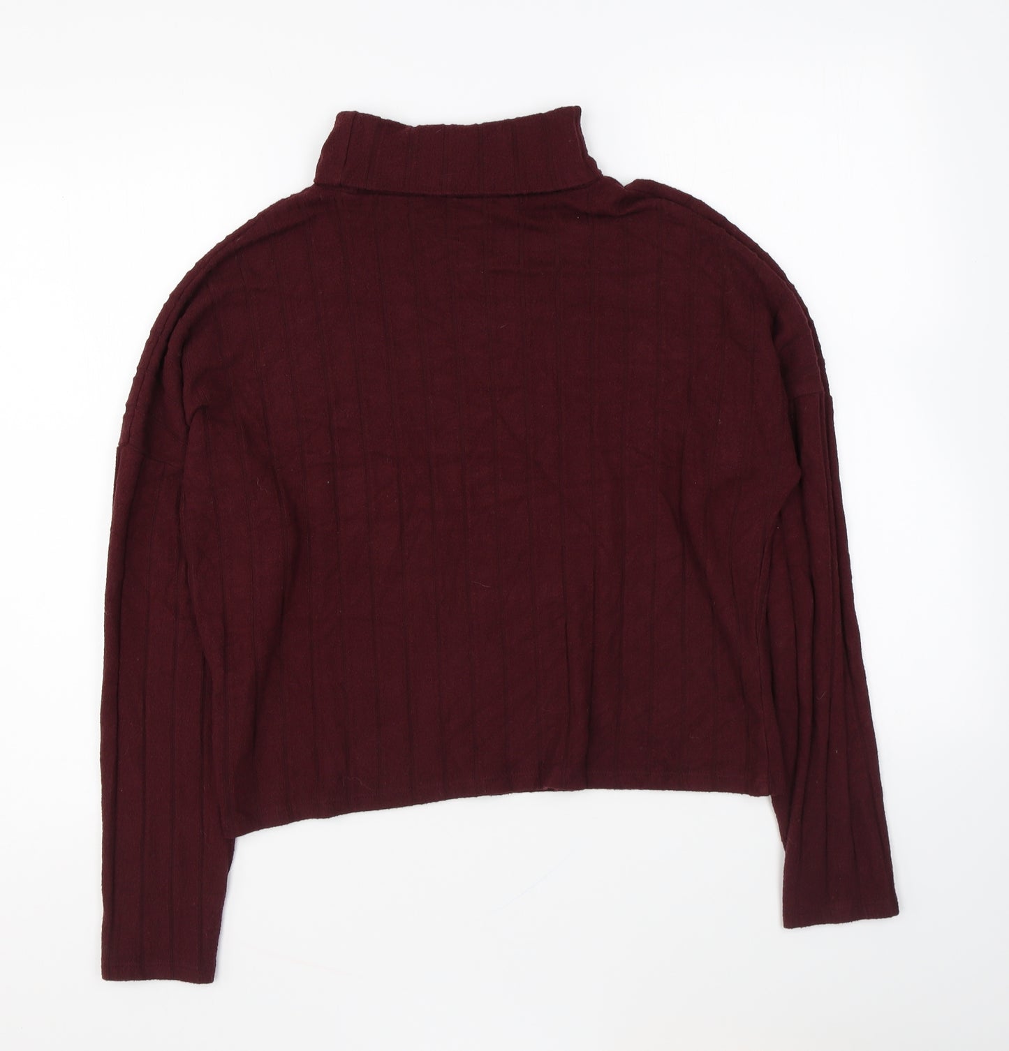 New Look Womens Purple Roll Neck Viscose Pullover Jumper Size M - `