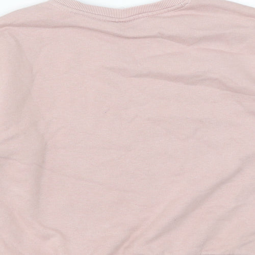 Zara Womens Pink Polyester Pullover Sweatshirt Size 4 Pullover - You Have A Big World To Run